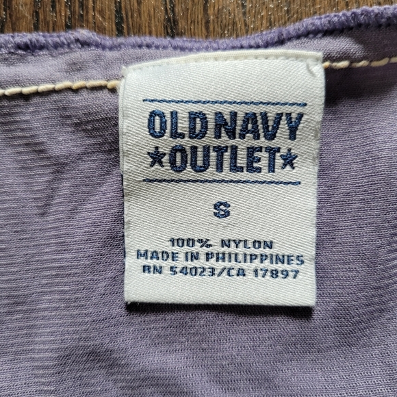 Old Navy Purple Floral V-Neck Sleeveless Tank Top with Ruffled Hems Size Women S - Picture 9 of 9